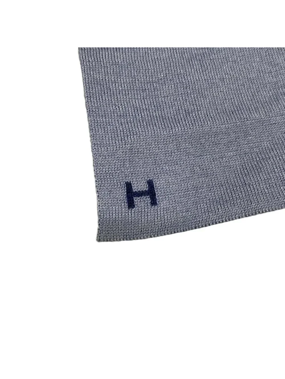 Hermes Scarf le Tour Light Blue Navy Cashmere Silk - Picture 3 of 4